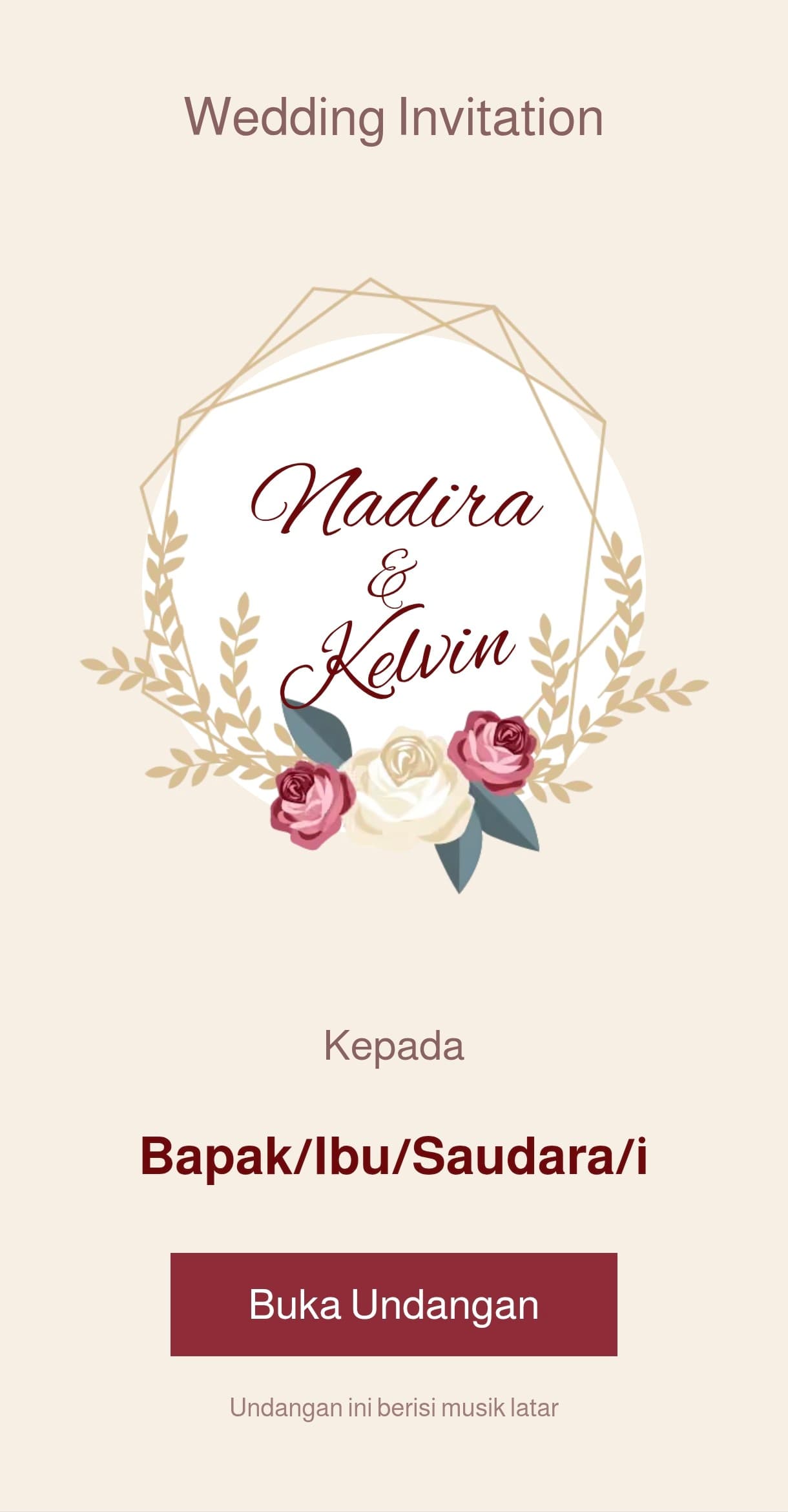 Undangan Digital Website Maroon