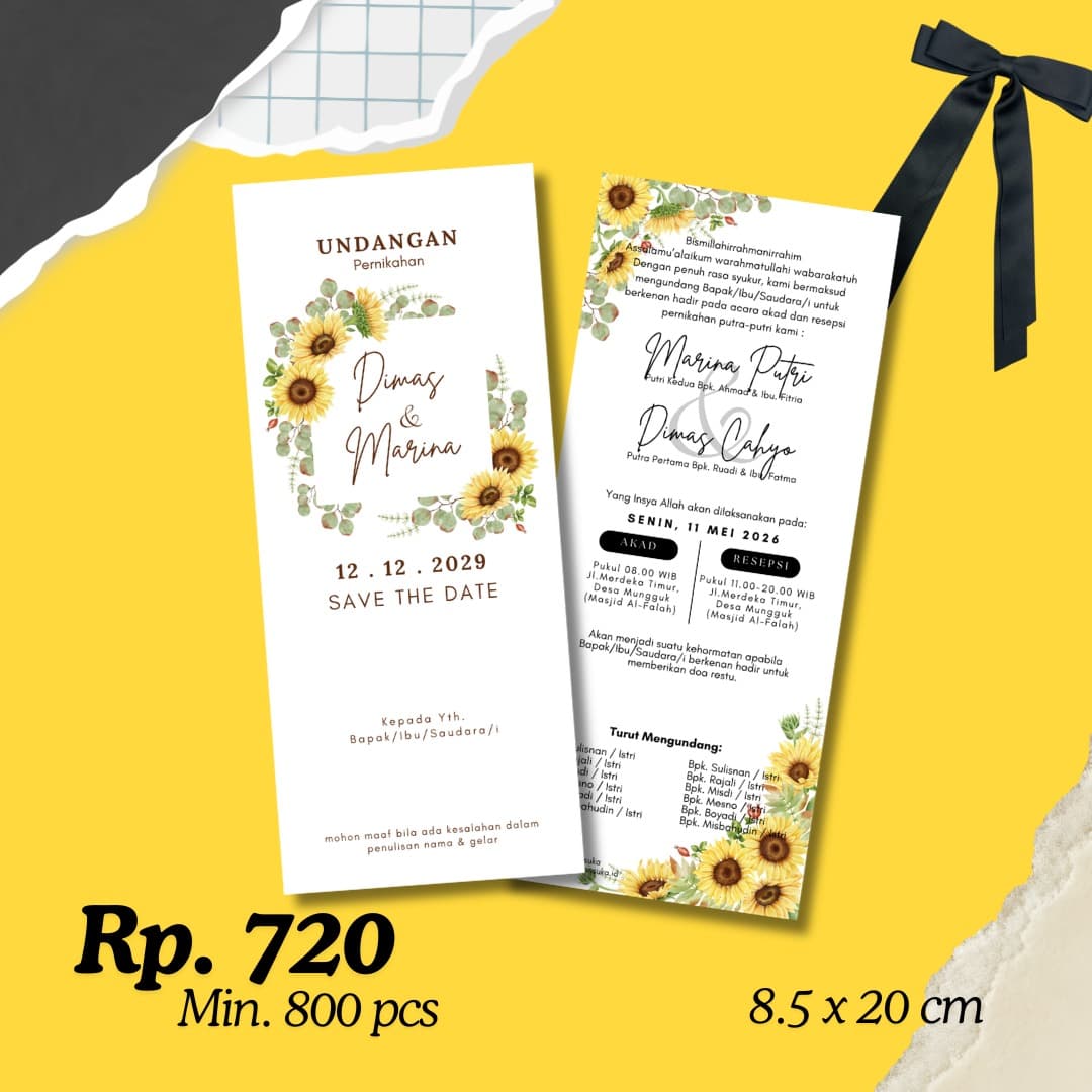Undangan Pernikahan Sun Flower