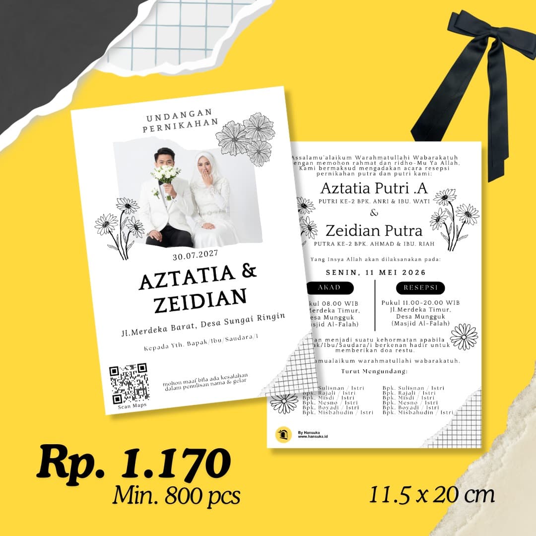 Undangan Nikah Blak Modern